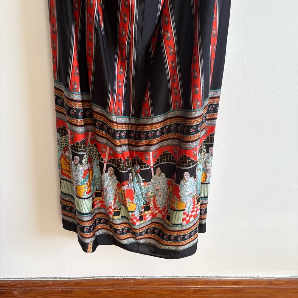 John Warden For Molyclaire Sz M Vintage 70s Printed India Maxi Dress - Picture 5 of 11